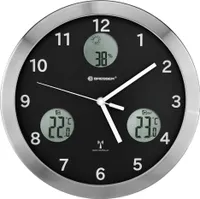 wanduhr MyTime Amber 30 cm Edelstahl schwarz/grau 3-teilig