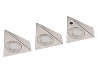 Müller Licht Cabinet Spots 3er-Set Breite 14,6 cm metallisch 1-flammig dreieckig