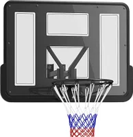 SPORTNOW Basketballkorb mit Rückwand für Outdoor & Indoor, Basketballbrett mit Ø45 cm Stahlkorb und Netz, Wandmontage, Basketball Board für Erwachsene