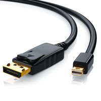 CSL Mini DisplayPort zu DisplayPort Audio- & Video-Kabel, FullHD MiniDP Monitor Kabel, Verbindungskabel - 1m