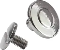 200 Schraubnieten silbern, 11,5x4x6-8mm - Gürtelnieten Buchschrauben Buchnieten
