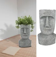 Pflanztopf Moai Kopf "Design3" H42cm Skulptur Blumentopf Pflanzgefäß Topf Übertopf
