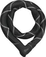 ABUS Kettenschloss Iven Chain 8210 – Fahrradschloss aus gehärtetem Stahl – mit Kunstfaserummantelung – ABUS-Sicherheitslevel 10 – 140 cm – Schwarz