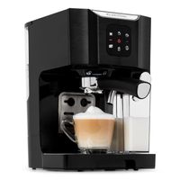 Klarstein BellaVita Espressomaschine mit Milchschaum-Düse, 3in1 Kaffeemaschine, New Black Edition, (Siebträger, 20 Bar, 1450 Watt, 1.4 Liter) für Cappucino, Espresso, Latte Machiato, schwarz