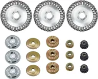3x Trade-Shop 150mm Profi Unkrautbürste / Wildkrautbürste 150mmx25,4mm für Freischneider - effektive Moosentfernung, Rostentfernung, Jäten von Unkraut