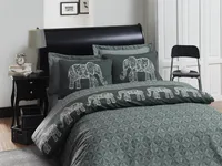 L'Essentiel Linge de Maison, Elepante - Anthracite, komplet pościeli, antracyt, 65% BAWEŁNA / 35% POLIESTER, 200 x 200 cm