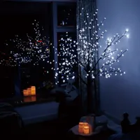 Trauerweide Baum 400 LEDs Kaltweiß Lichterbaum Innen, Außen