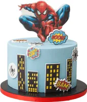 Sweetfanaberia | Tortendekorationsset, Tortenwaffelset - 14 Elemente, bedruckte Konfektdekorationen SPIDERMAN 2D