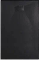 EMKE Duschwanne Flach Rechteckig 140x90cm Duschtasse mit Rutschfeste Struktur in Schwarz Steinoptik