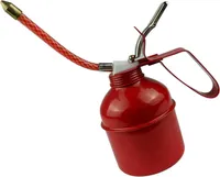 270 ml Handbetriebenes Ölkännchen – Rote Eisenhebel-Ölpumpe mit flexiblem Schlauch