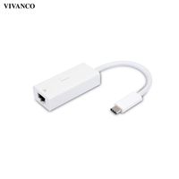 VIVANCO USB Type C™ Netzwerk Adapter, 0,1m - Plug and Play für Windows®, Mac und Chrome OS
