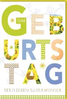 Geburtstag - Glückwunschkarte im Format 11,5 x 17 cm mit Umschlag