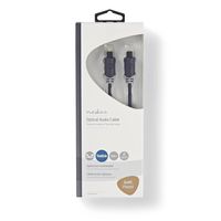 Nedis Optisches Audiokabel | Toslink Stecker | Toslink Stecker | 3.00 m | rund | PVC | Anthrazit | Verpackung mit Sichtfenster NE550670141