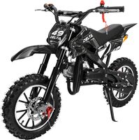 Actionbikes Motors Kinder Mini Enduro Crossbike Delta 49cc | 2 Takt - Bis zu 40 km/h - Motorcrossbike - Pocketbike - Cross - Ab 5 Jahren (Schwarz)