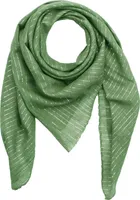 Baumwolltuch - grün Lurex silber - quadratisches Tuch
