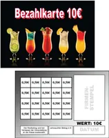 1600 Abstreichkarten Verzehrkarten Wertmarken Guthabenkarten 10 Euro Bezahlkarten 1600VC10