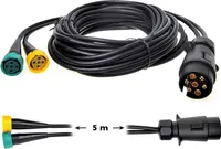 Kabelsatz Stecker 7-polig 5 M Anhängerkabel Rückleuchten Anhänger Kabelbaum PKW