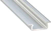 LED hliníkový profilový pás biely | Typ Z univerzálny | S koncovým krytom | Čierny kryt | 1m
