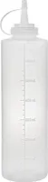SIDCO Soßenflasche Kunststoff Quetschflasche Spender Squeeze Flasche 700 ml Ketchup Senf