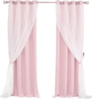 Verdunkelungsvorhang Doppelschicht Thermisch isoliert Vorhangvorhnge 1 Panel (W132xH160cm Rosa)