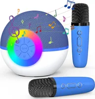 Mini-Karaoke-Maschine mit 2 drahtlosen Mikrofonen Bluetooth-Lautsprecher