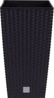 Polyrattan Pflanztopf mit Einsatz - 42x22 cm - Anthrazit