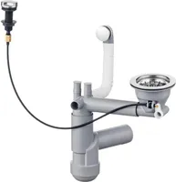 Siphon für 1-Becken-Granitspüle - Space-Saver