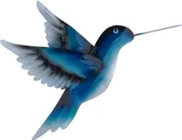 Wanddeko Vogel Kolibri Ziervogel Metall Deko Hänger Figur Skulptur Wandbild Eule