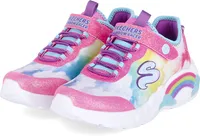 Skechers S Lights Ra bow Racer K der Schlupf Auf Licht Auf Turnschuhe Rosa – 3 Großbritannien - 36 EU - 4 US / Rosa