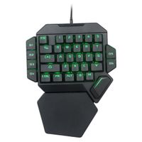 Mini LED Ergonomische Tastatur Linke Einhand Gaming Tastatur Computertastatur