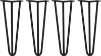 4 x 35.5cm Hairpin Leg Tischbeine Haarnadelbeine Stuhlbein Möbelfüße Kufen Stahl