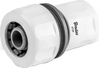 Bradas Schlauchkupplung WHITE LINE mit Wasserstopp 3/4" weiß