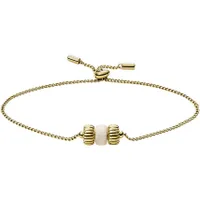 Fossil JF03951710 Damen Armband Edelstahl Gold Weiß 22 cm