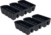 6x Blumenkasten 60cm Hängetopf Blumentopf Balkontopf Geländertopf DCRO Anthrazit