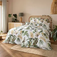Estella Ateliers Mako-Satin- Bettwäsche-Garnitur Orlanda Farbe grün Größe 155x220 + 80x80 + 40x80