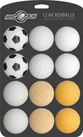 GOODS+GADGETS 12x Stück Speedball Profi Kickerbälle für Tischfussball Tischkicker Kicker-Ball Set Auswahl Verschiedene Sorten (Kork, PE, PU, ABS) 35mm (12er Set)