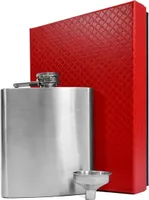 Flachmann-Set Geschenkbox Edelstahl 210 ml mit Trichter rostfrei Einfülltrichter