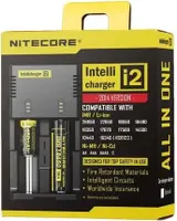 Uniwersalna ładowarka NITECORE i2, LiIon i NIMH, 18650, CR123, AA, AAA, C, D