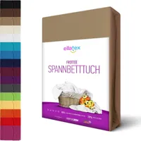 FROTTEE Spannbettlaken Spannbetttuch  Bettlaken Betttuch, in Größe: 120x200-130x200 cm, in Farbe: Beige
