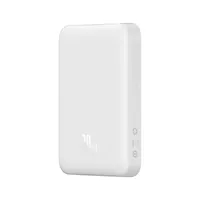 Baseus Magnetic Mini Power Bank mit MagSafe 15W / PD Quick Charge QC 20W 10000mAh Weiß (Overseas Edition) + USB-C-Kabel der Xiaobai-Serie - USB-C 60W 3A 0,5m Weiß