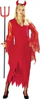 Teufel Teufelkostüm Halloween Kleid für Damen, Größe:XL
