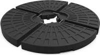 VOUNOT® Sonnenschirmständer 4-teilig Schirmgewichte für Ampelschirm Bodenkreuz, Befüllbar mit Wasser oder Sand 52L / 100kg