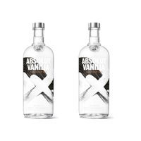 Absolut Vodka Vanilia 2er Set, Wodka mit Vanillearoma, Schnaps, Spirituose, Alkohol, Flasche, 40 %, 2x1 L