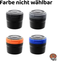 Atomic Mini Auto-Aschenbecher mit Deckel und LED-Licht, Farbe zufällig