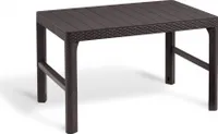 Zahradní stůl umělý ratan Allibert LYON RATTAN 116 x 72 x 40/66 cm hnědý