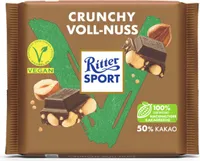 Ritter Sport Vegan Crunchy Voll Nuss aus 50 Prozent Kakao 100g