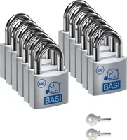 BASI - Vorhangschloss - SET - 12x VHS 630 - 30 mm - Gleichschließend Nr. 3003 - 12x6300-3001-3003