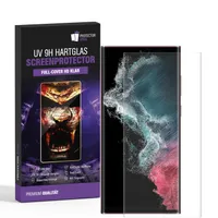 1x UV-Liquid 9H Panzerglas für Samsung Galaxy S22 Ultra 3D KLAR echtes Tempered Panzerhartglas Schutzglas Displayschutz Panzerfolie Schutzfolie Screen Protector