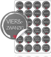 24x Aufkleber Weihnachten - Sticker Geschenke Weihnachtsaufkleber, (24-tlg)