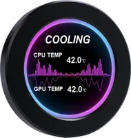 Přenosná 2,1palcová druhá obrazovka IPS s vodním chlazením, kompaktní kulatá obrazovka LCD, obrazovka pro sledování teploty CPU GPU počítače